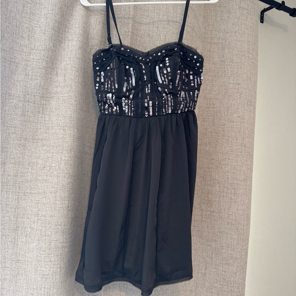 American Eagle Outfitters Dark Gray Sequin Dress